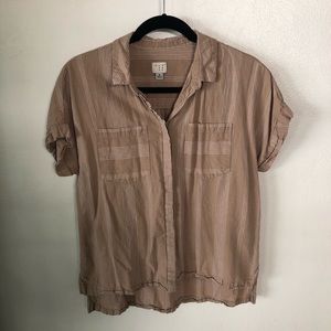 A New Day (Target) striped tan button up